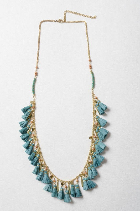 Solid Tassel Chain Fashion Necklace - Jake J Shop