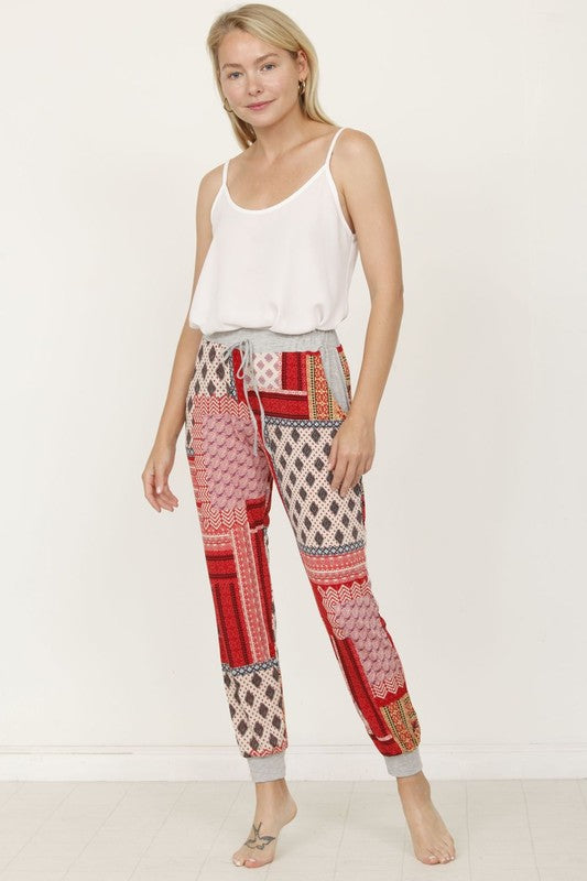 Plus Quilted Print Joggers - Jake J Shop