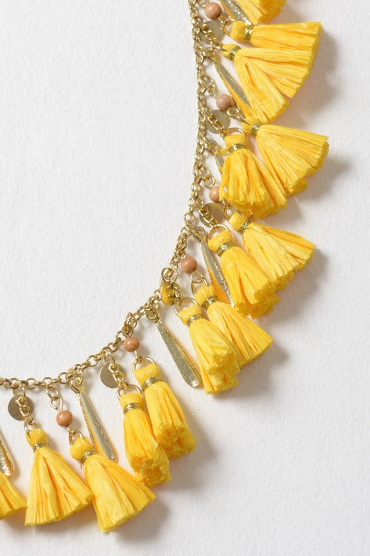 Solid Tassel Chain Fashion Necklace - Jake J Shop