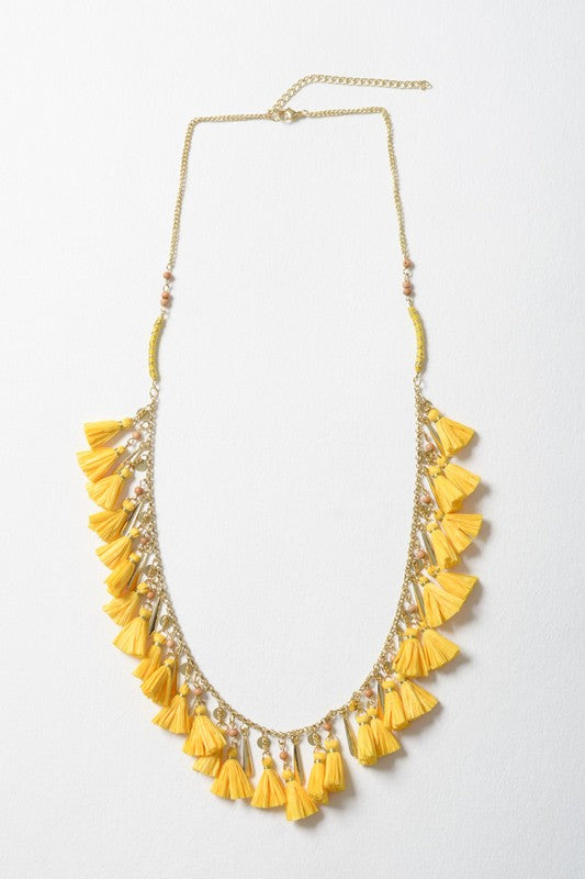 Solid Tassel Chain Fashion Necklace - Jake J Shop