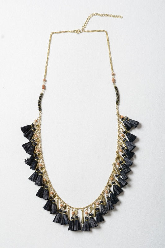 Solid Tassel Chain Fashion Necklace - Jake J Shop