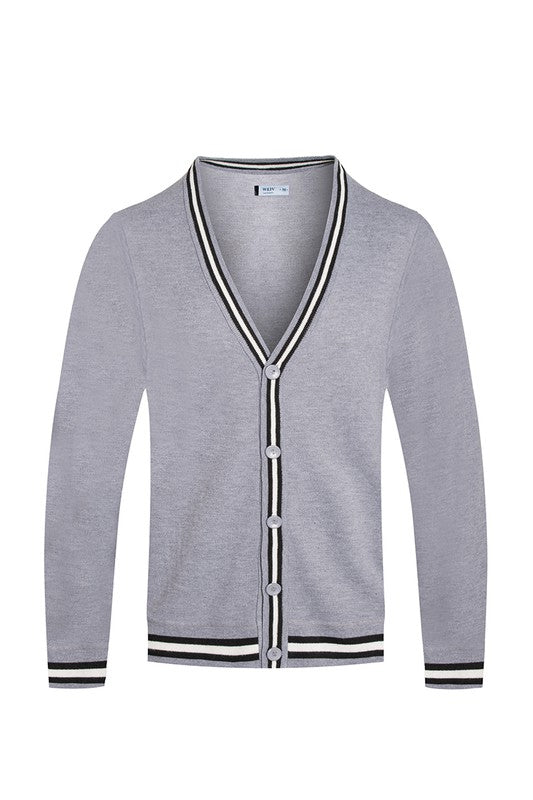 TWO STRIPE CARDIGAN - Jake J Shop