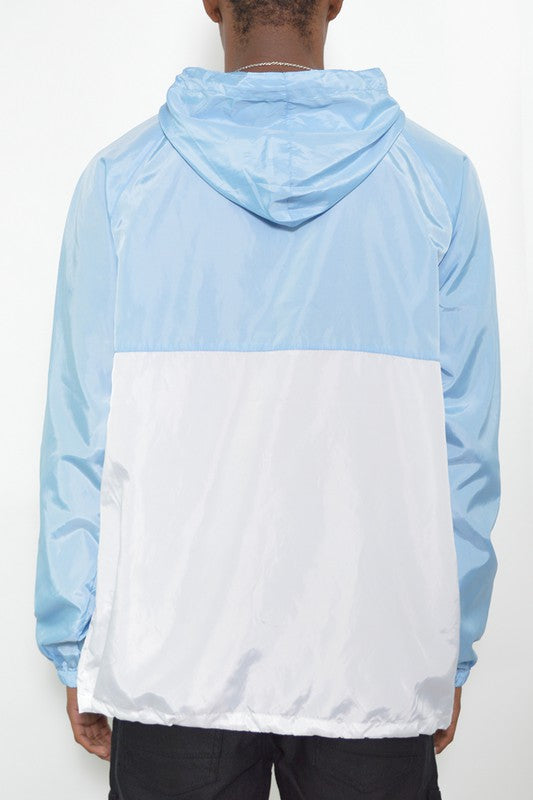 Color Block Anorak Jacket Pullover Windbreaker - Jake J Shop