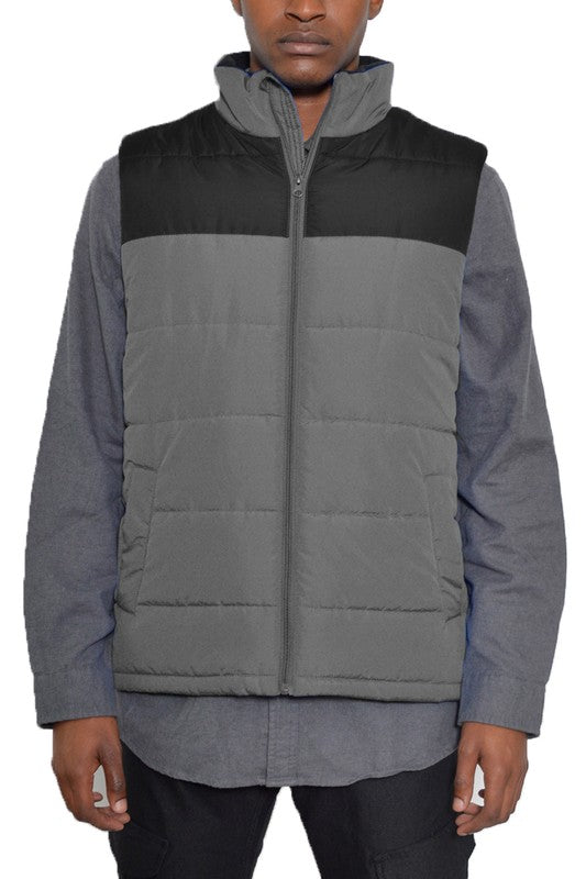 PADDED WINTER TWO TONE VEST - Jake J Shop