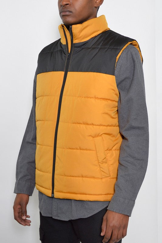 PADDED WINTER TWO TONE VEST - Jake J Shop