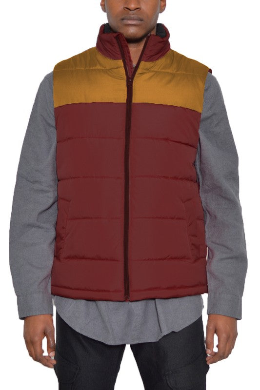 PADDED WINTER TWO TONE VEST - Jake J Shop