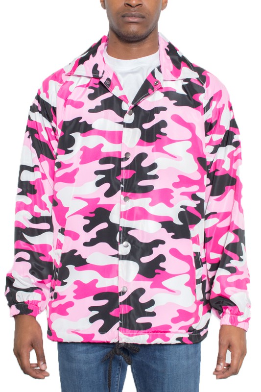 Camo Print Coachs Jacket - Jake J Shop