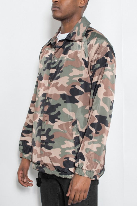 Camo Print Coachs Jacket - Jake J Shop