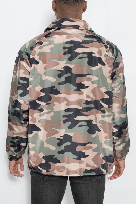 Camo Print Coachs Jacket - Jake J Shop