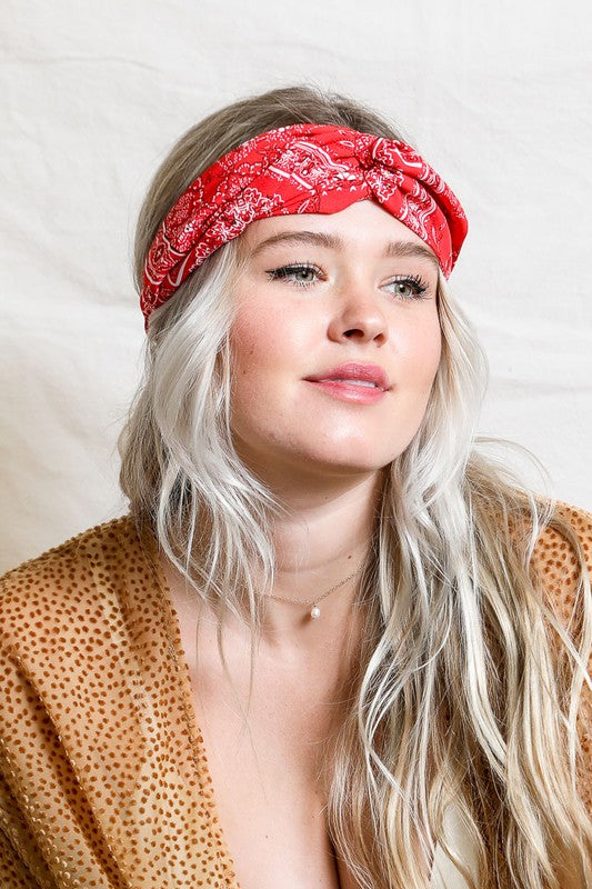 Block Paisley Twist Headwrap - Jake J Shop