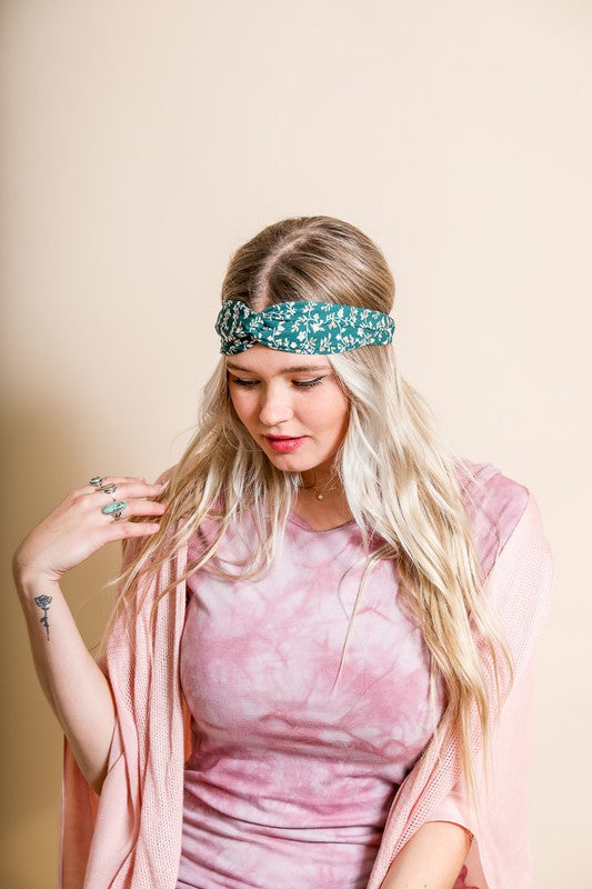 Floral Trailing Vine Twist Headwrap - Jake J Shop