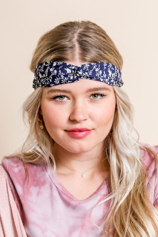 Floral Trailing Vine Twist Headwrap - Jake J Shop