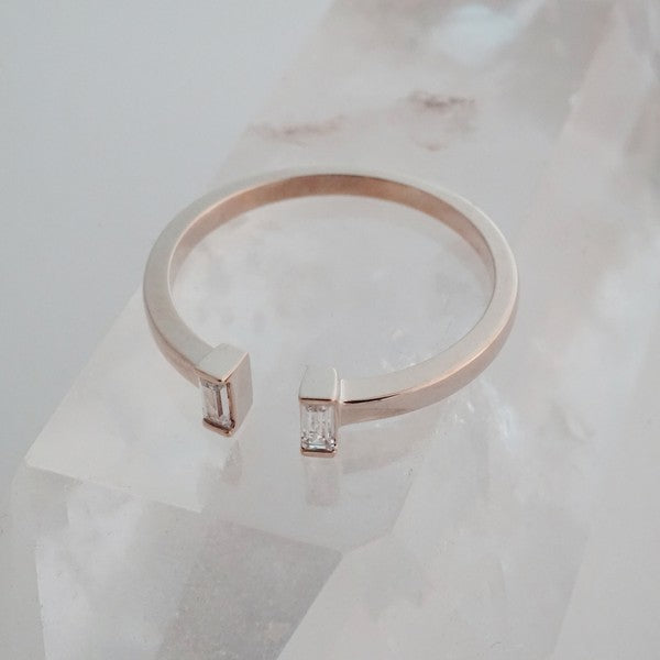 Stevie Adjustable Baguette Ring - Jake J Shop