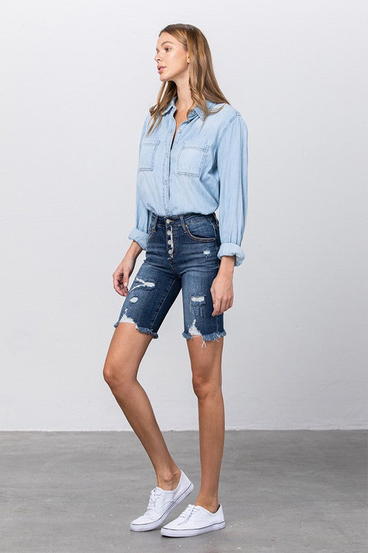 HIGH RISE BERMUDA SHORTS