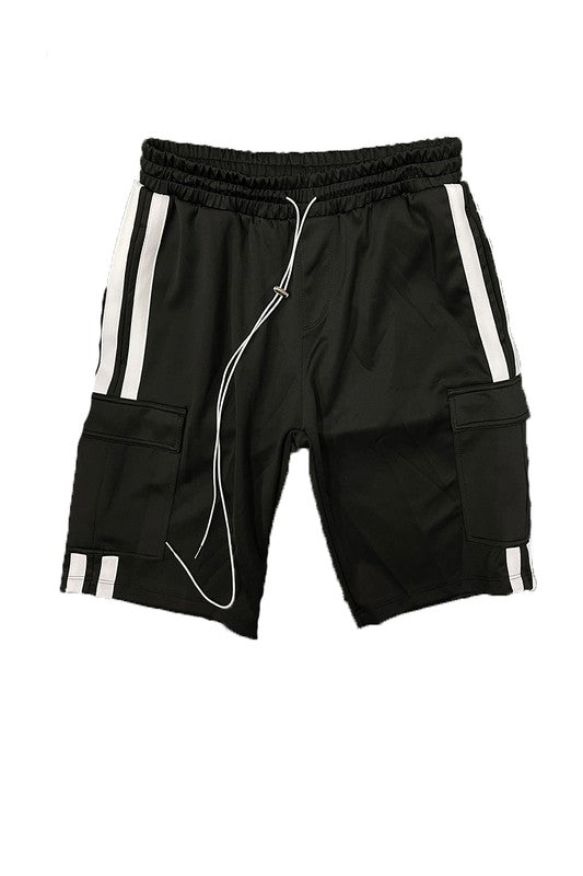 Two Stripe Cargo Pouch Shorts - Jake J Shop