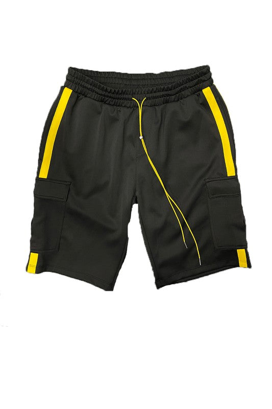 Two Stripe Cargo Pouch Shorts - Jake J Shop