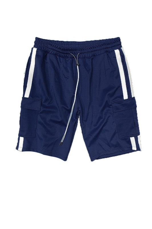 Two Stripe Cargo Pouch Shorts - Jake J Shop