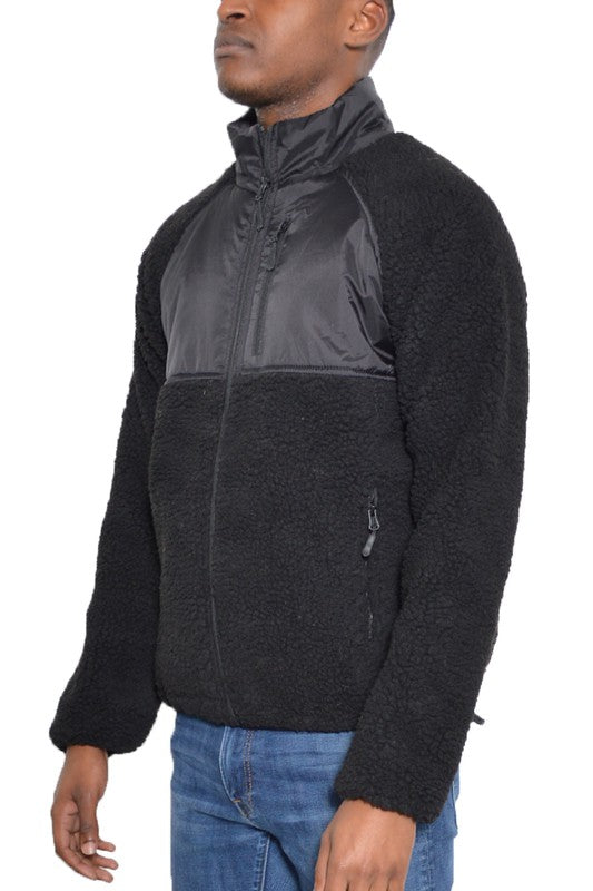 FULL ZIP SHERPA FLEECE JACKET - Jake J Shop