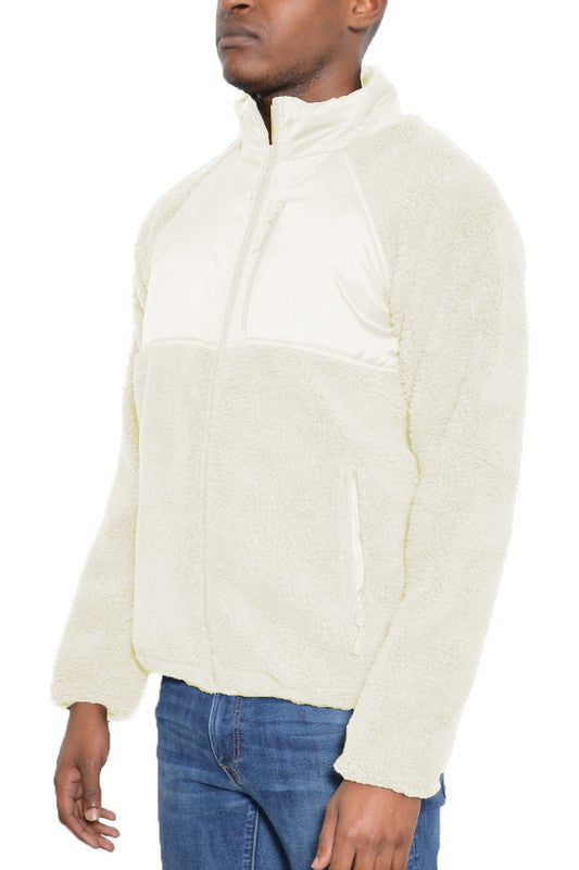 FULL ZIP SHERPA FLEECE JACKET - Jake J Shop