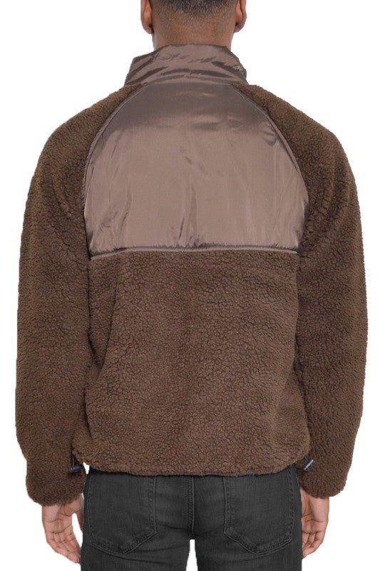 FULL ZIP SHERPA FLEECE JACKET - Jake J Shop