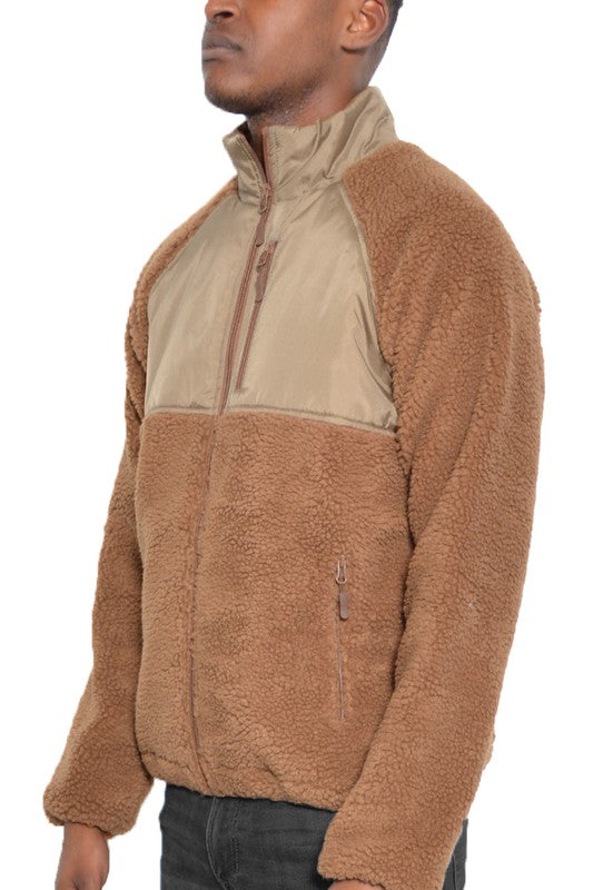 FULL ZIP SHERPA FLEECE JACKET - Jake J Shop