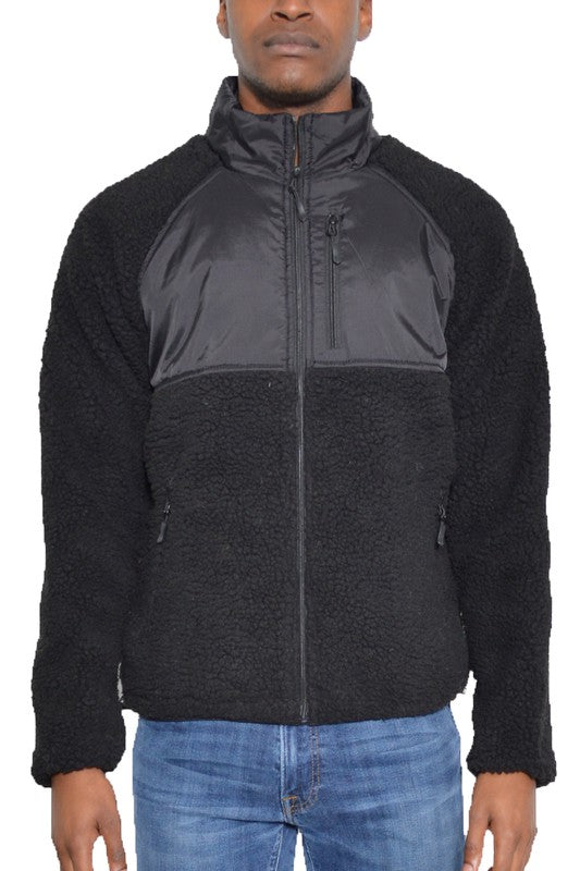 FULL ZIP SHERPA FLEECE JACKET - Jake J Shop