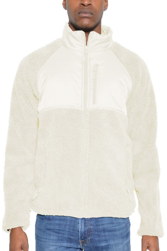 FULL ZIP SHERPA FLEECE JACKET - Jake J Shop