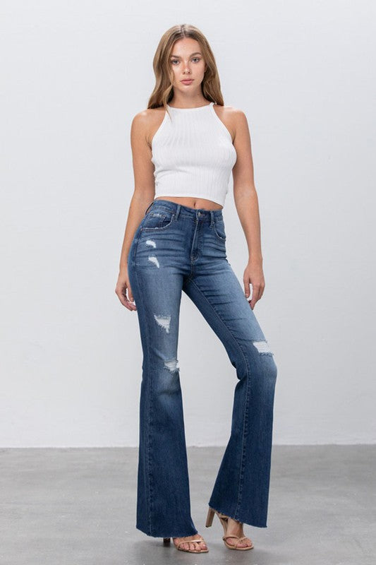 Mid Rise Flare Jeans