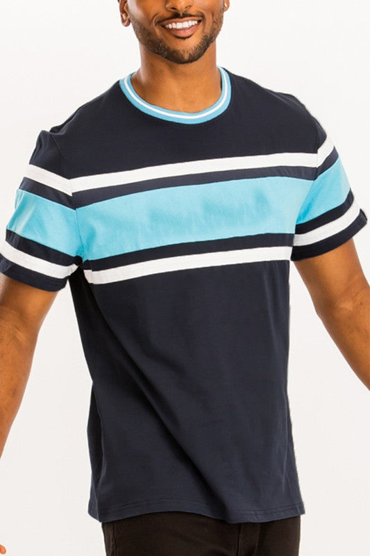 COTTON THREE STRIPE TSHIRT - Jake J Shop