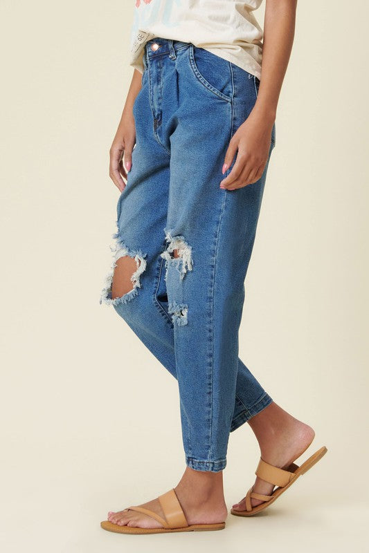 Distressed Slouchy Jean