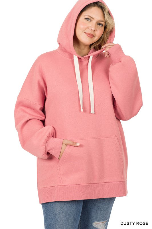 Plus Size Oversized Hoodie Longline Sweatshirt