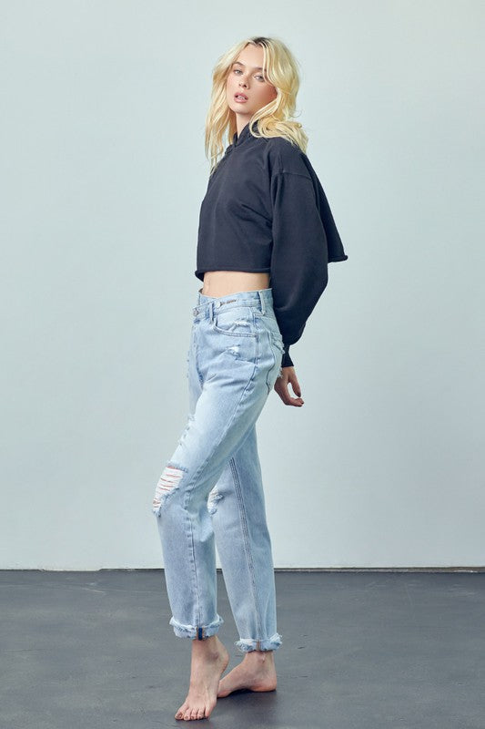 Crossover Boyfriend Jeans