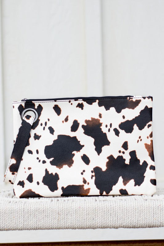 Cow Print Oversized Everyday Clutch - Jake J Shop