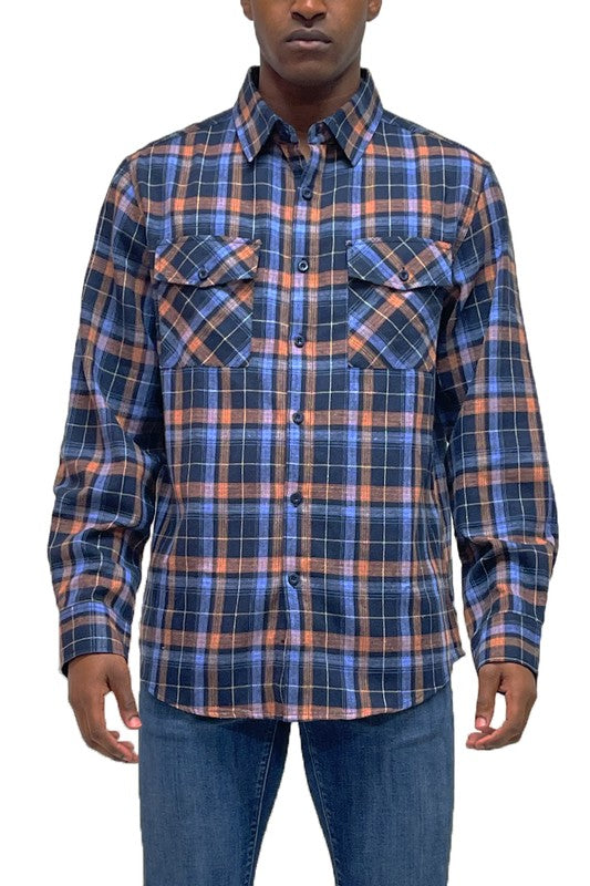 Regular Fit Checker Plaid Flannel Long Sleeve - Jake J Shop