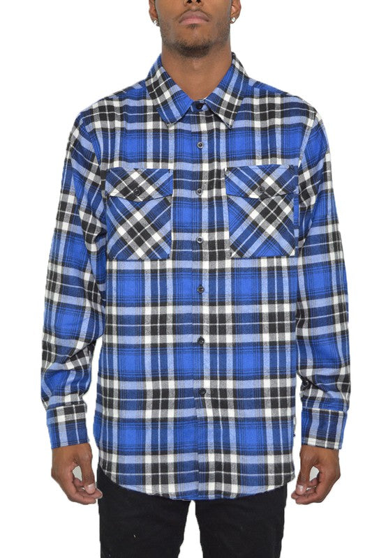 Regular Fit Checker Plaid Flannel Long Sleeve - Jake J Shop