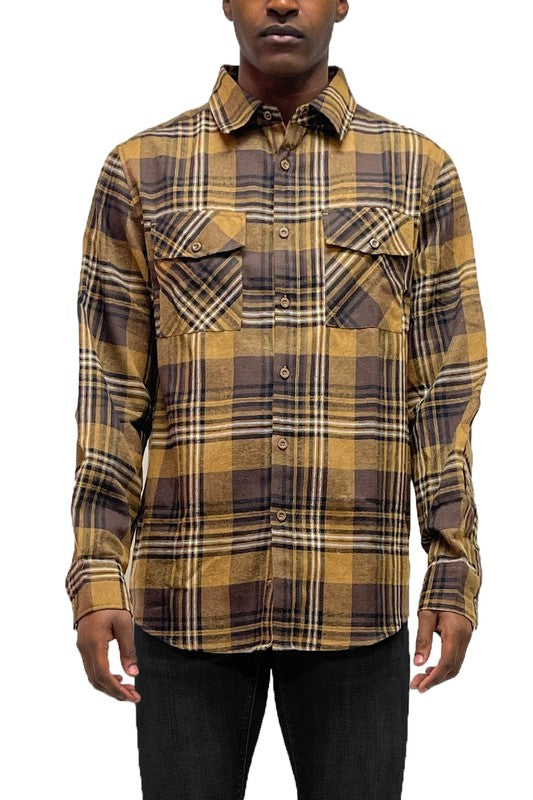 Regular Fit Checker Plaid Flannel Long Sleeve - Jake J Shop