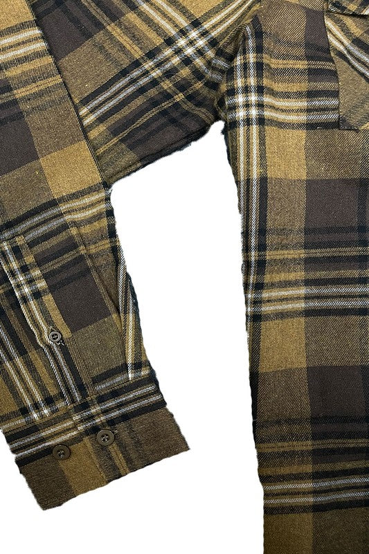 Regular Fit Checker Plaid Flannel Long Sleeve - Jake J Shop