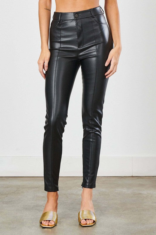 Office Skinny Leather Pants