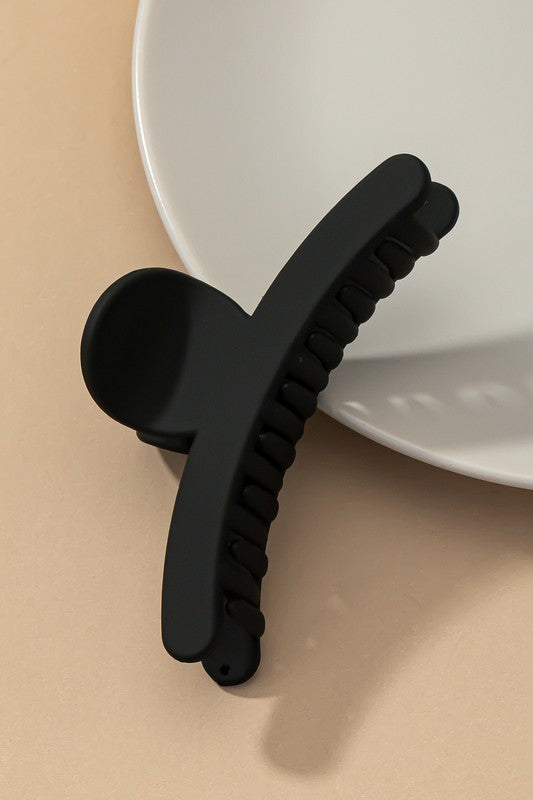 Matte finish curve shape jumbo hair claw clip - Jake J Shop