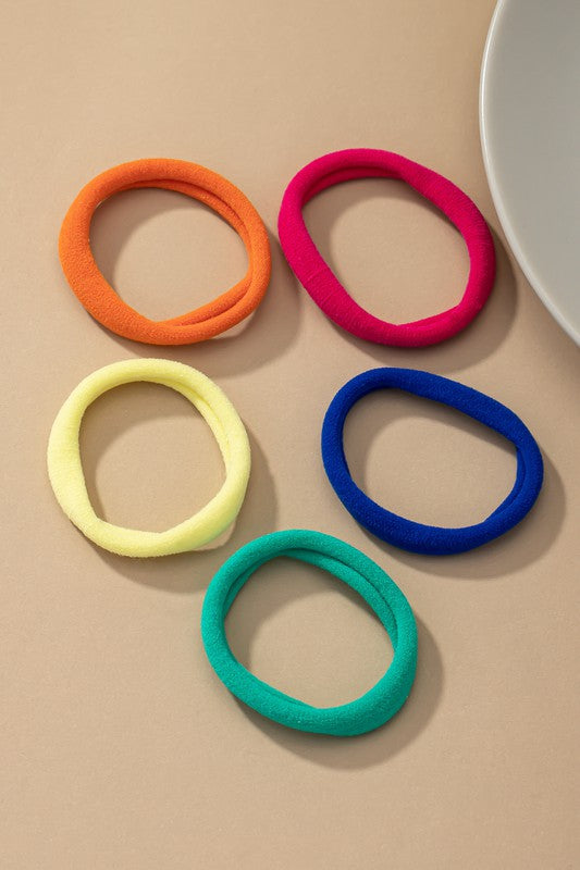 Set of 5 Non-Slip No Pull Hair Elastic ties - Jake J Shop