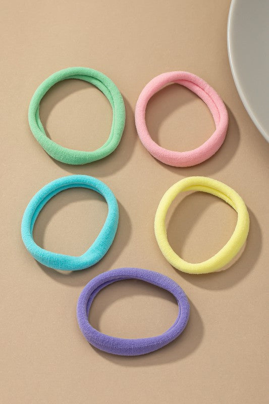 Set of 5 Non-Slip No Pull Hair Elastic ties - Jake J Shop