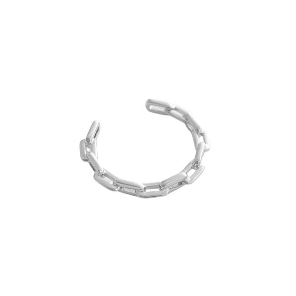 Chainlink Adjustable Ring plated with 18k gold - Jake J Shop