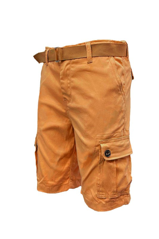 Weiv Mens Belted Cargo Shorts with Belt - Jake J Shop