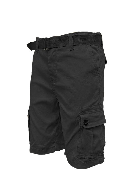 Weiv Mens Belted Cargo Shorts with Belt - Jake J Shop