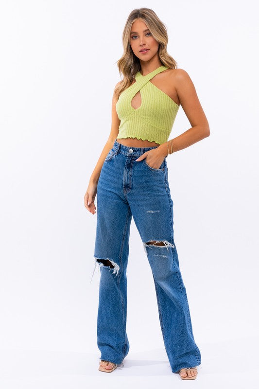 Criss Cross Crop Top - Jake J Shop