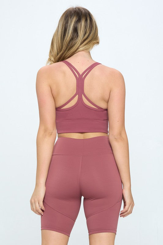 Criss Cross Back Sports Bra Active wear - Jake J Shop