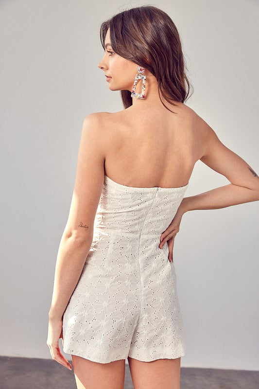 Eyelet Ruffle Romper - Jake J Shop