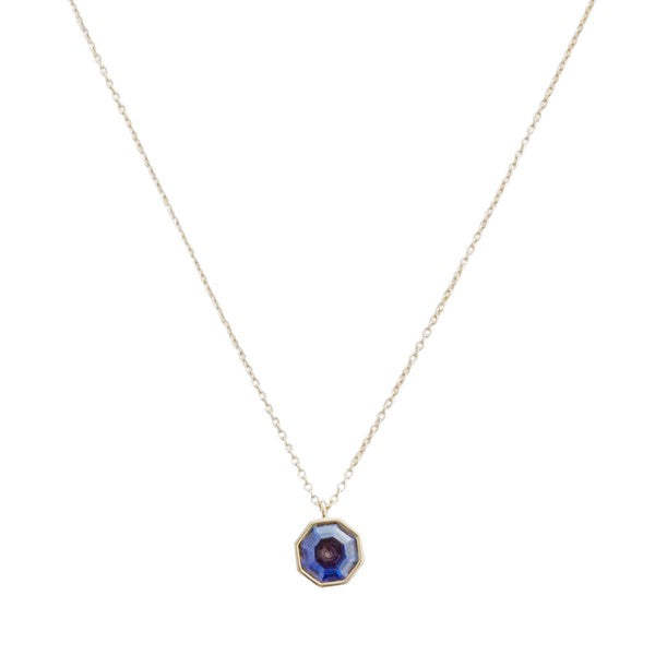 Ode to Rose Blue Crystla Necklace 18K Gold Plated - Jake J Shop