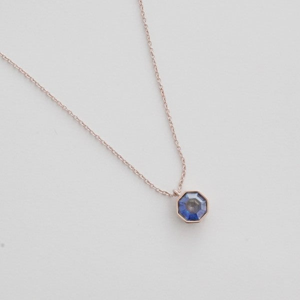 Ode to Rose Blue Crystla Necklace 18K Gold Plated - Jake J Shop