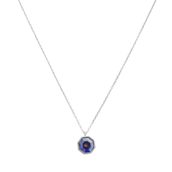 Ode to Rose Blue Crystla Necklace 18K Gold Plated - Jake J Shop